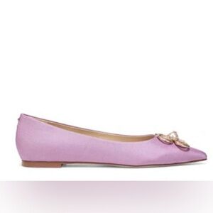Sam Edelman Wanda Tour Embellished Pointed Toe Flats in Purple Lilac - NWT